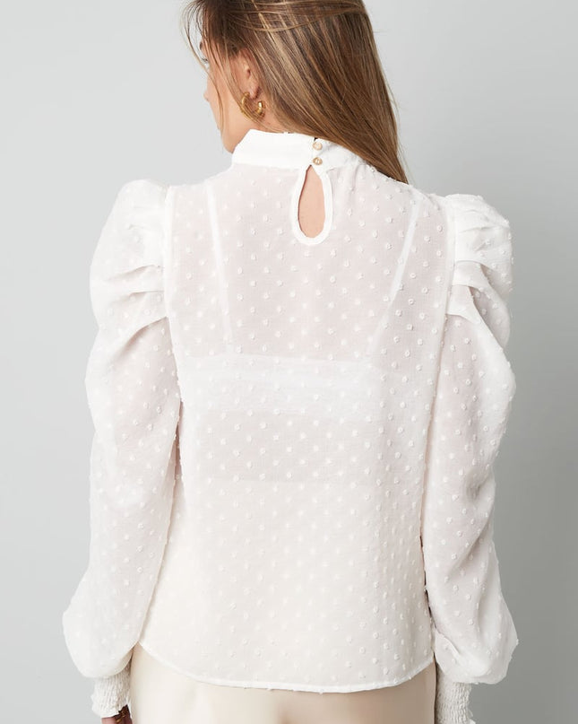 Blouse with dots - Black