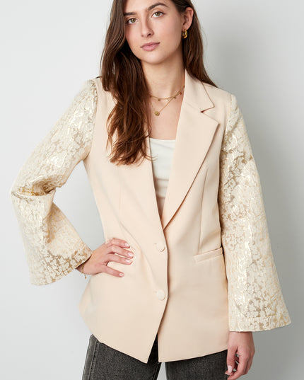 Blazer met panter mouwen
