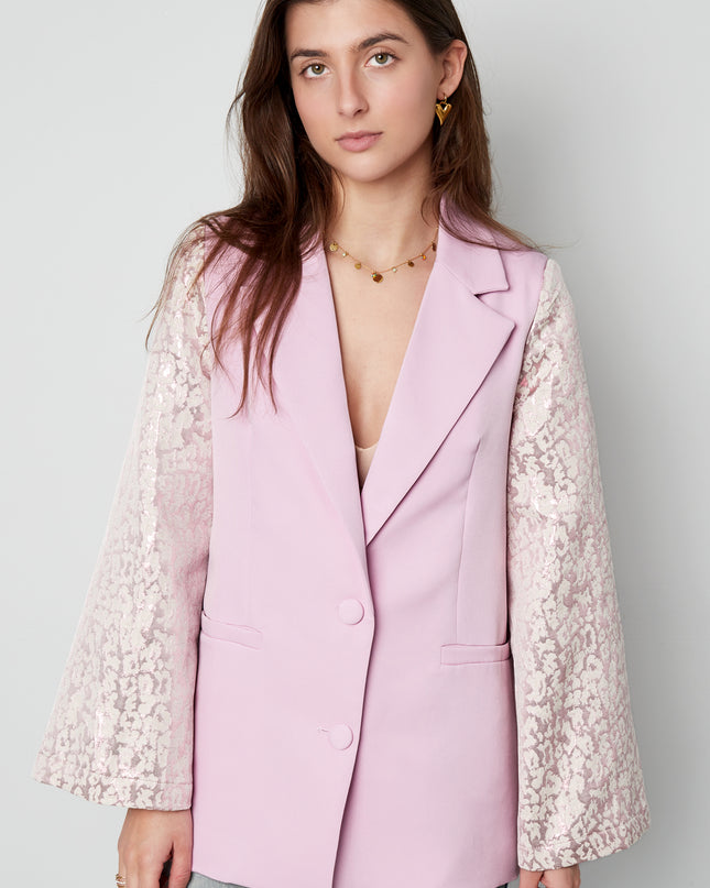 Blazer met panter mouwen