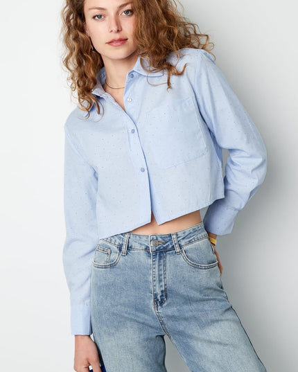 Blouse with studs - Grey