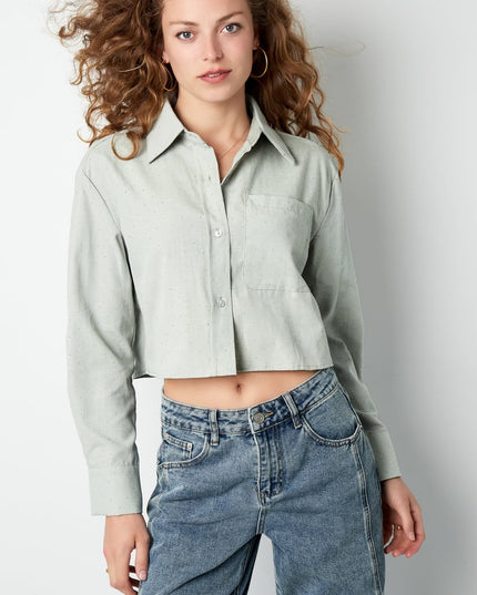 Blouse with studs - Grey