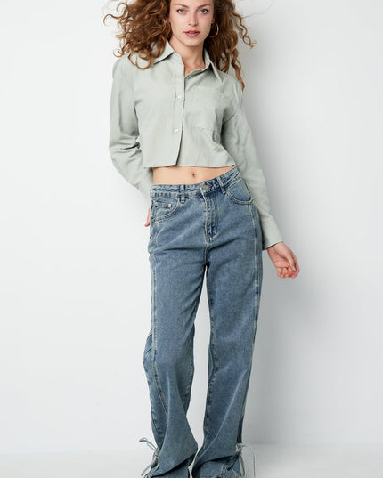 Blouse with studs - Grey