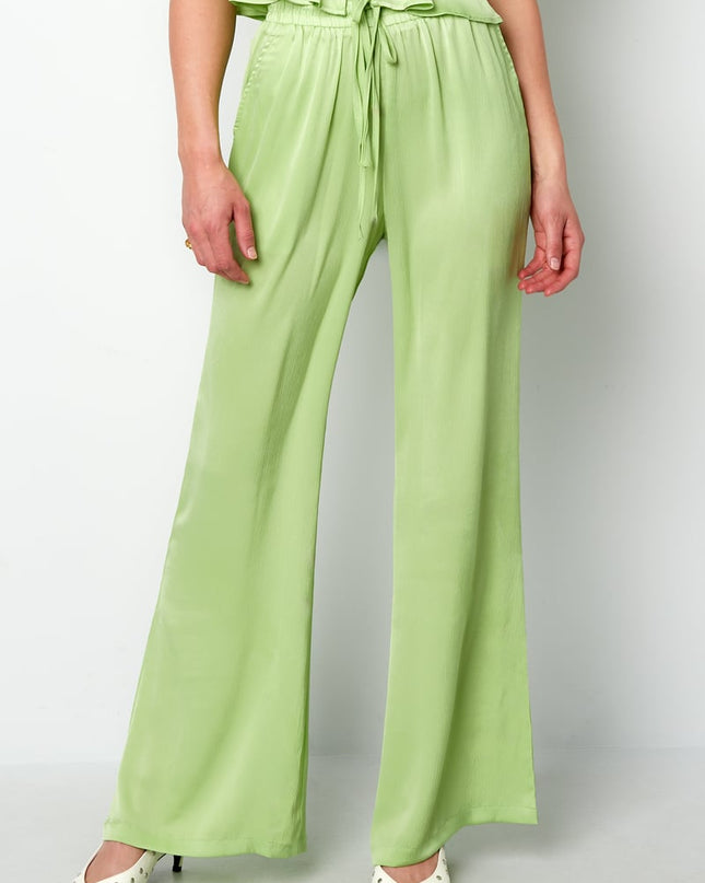 Rechte broek Zomerbries - Groen