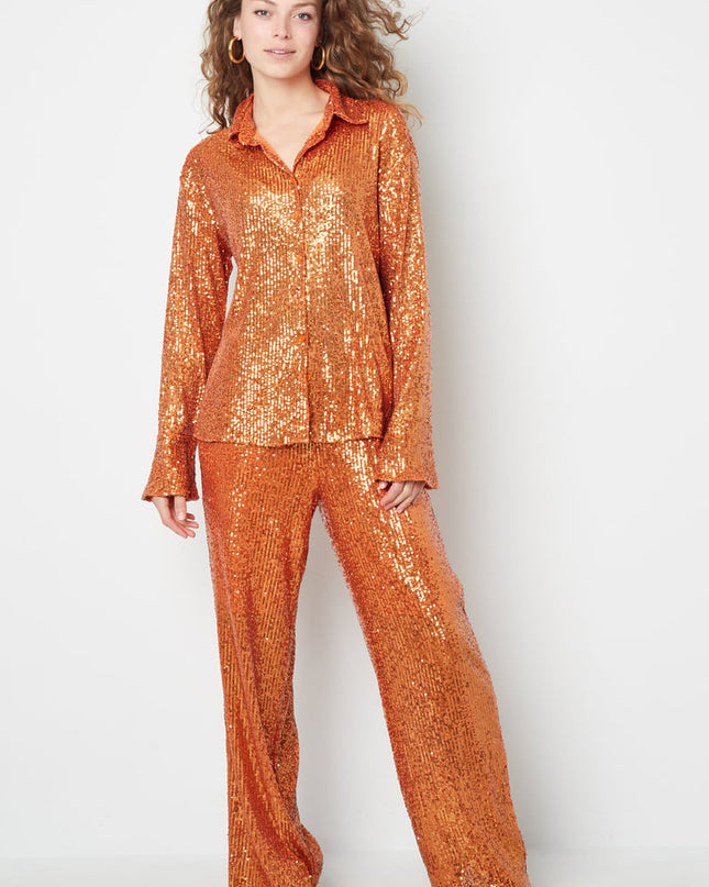 Glitter Long sleeve Blouse