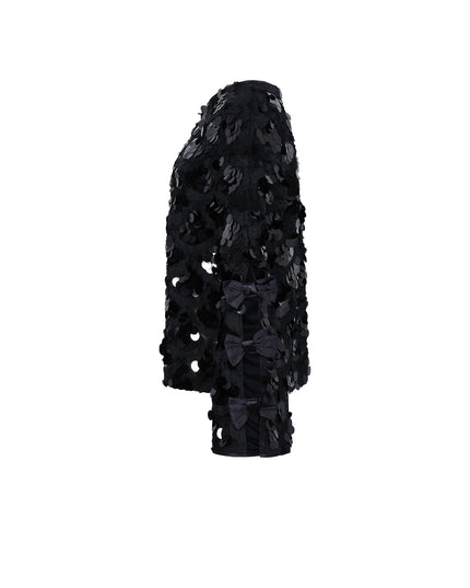 Polyestervezel (polyester) Tops met lange mouwen Pailletten Elegante herfst-/winterkleding