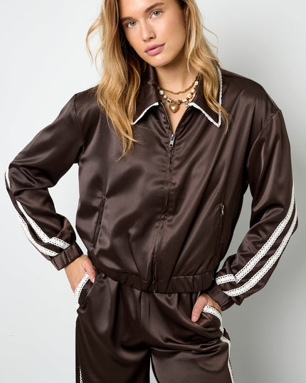 Satin Look Sporty Jacket