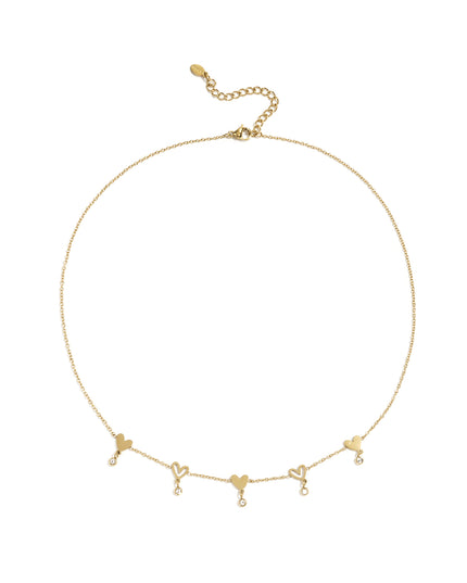 Roestvrijstalen kettingen met hart, casual, dagelijks, eenvoudig, serie, damessieraden