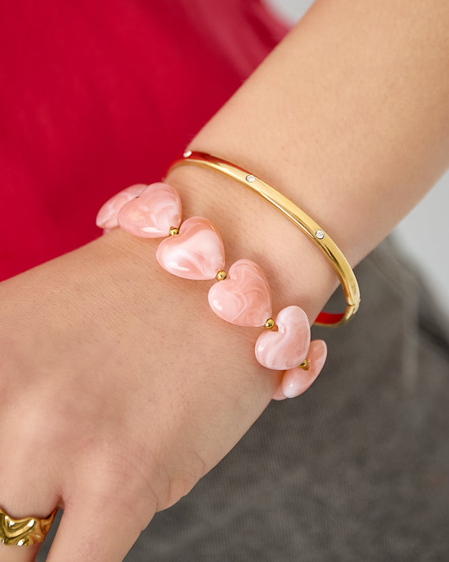 Armbanden van roestvrij staal, cirkel, casual, dagelijks, eenvoudig, serie, damessieraden