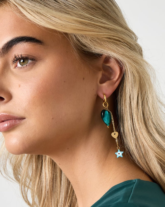 Oorbellen van roestvrij staal met hartjes, casual, dagelijks, eenvoudig, serie, damessieraden