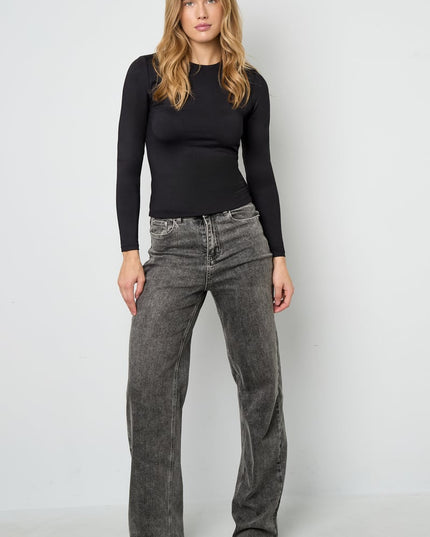 Nylon Long sleeve tops Solid color Basic All Fit  Clothes