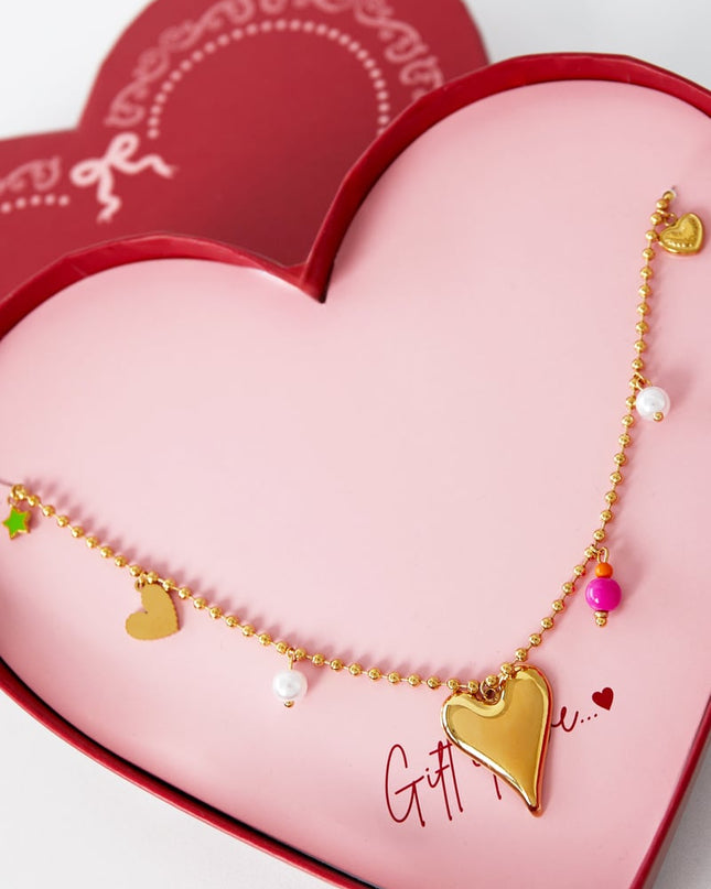 gift of love stainless steel ketting