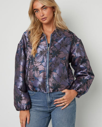 Jacquard Jacket Flower