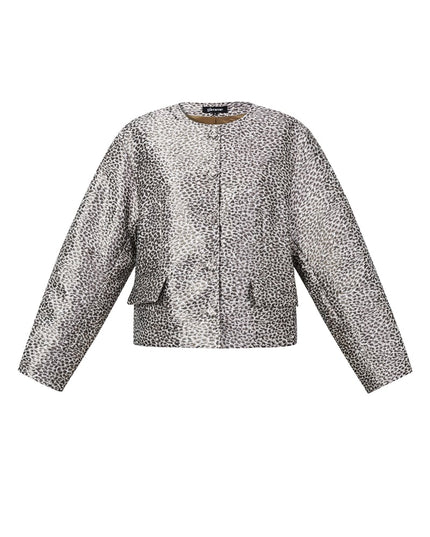 Jacquard Balloon Sleeve Jacket