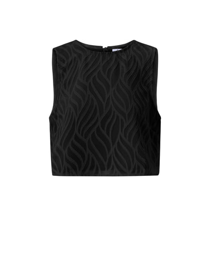 Co-ord Set White Leaves - Sleeveless Tops