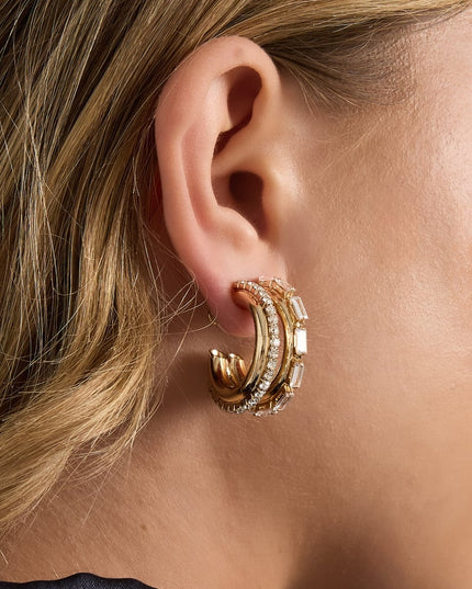 Iron Hoop Earrings circle Elegant Christmas Luxurious Series Women's jewelry