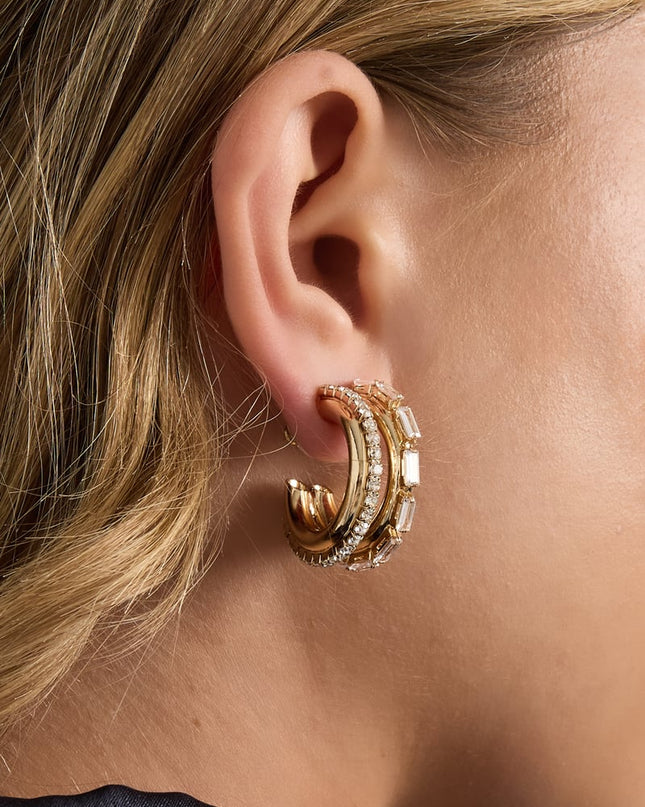 Iron Hoop Earrings circle Elegant Christmas Luxurious Series Women's jewelry