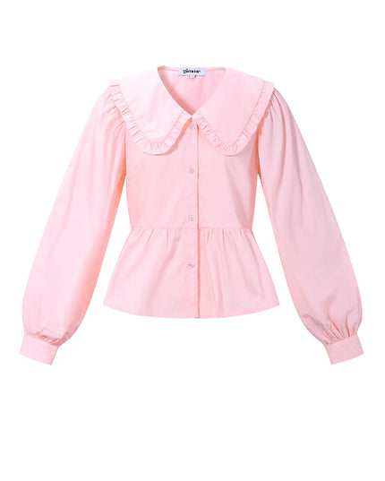 Katoenen blouses en overhemden Effen casual lente/zomerkleding