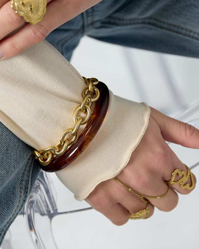Gecombineerde shakel armband