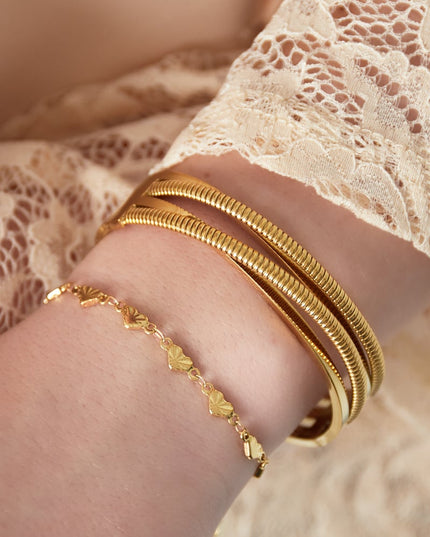 Gouden trio armband