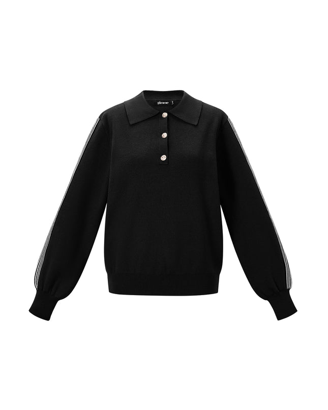 Gebreide trui Kleurenclash Sportieve herfst/winterkleding