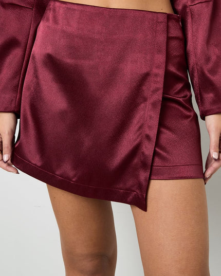 Satin Look Skort