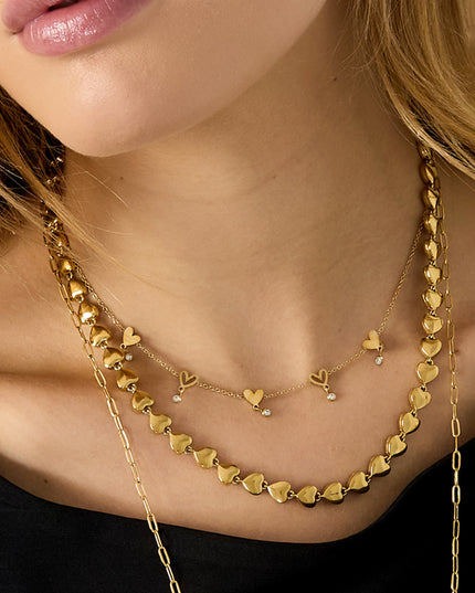 Elegant Heart Chain Necklace for Daily Wear