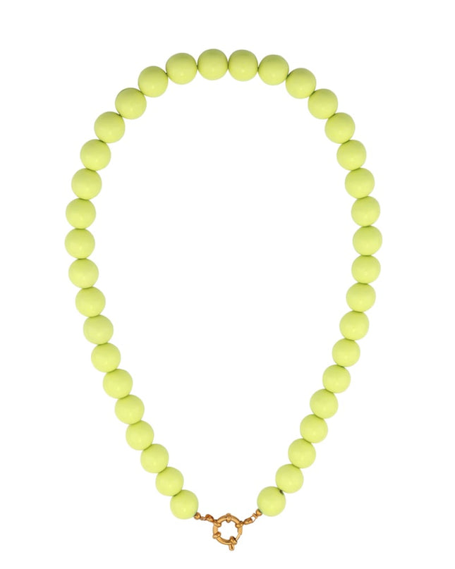 Colored small bead necklace-12mm