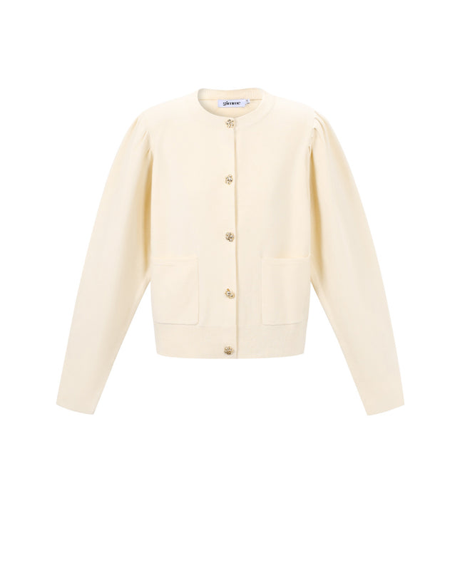 Vest met bloemen knopen