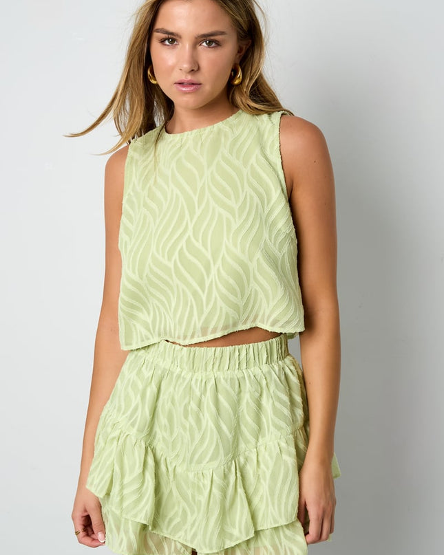 Co-ord Set White Leaves - Skirt