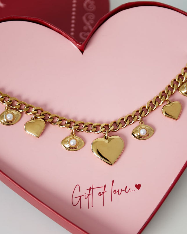 gift of love stainless steel eyes on you ketting