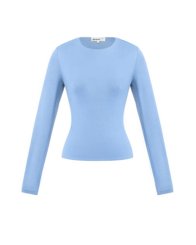 Nylon Long sleeve tops Solid color Basic All Fit  Clothes