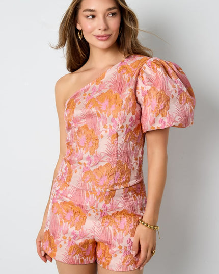 Tops met korte mouwen Bloemenprint Elegant Lente/Zomer