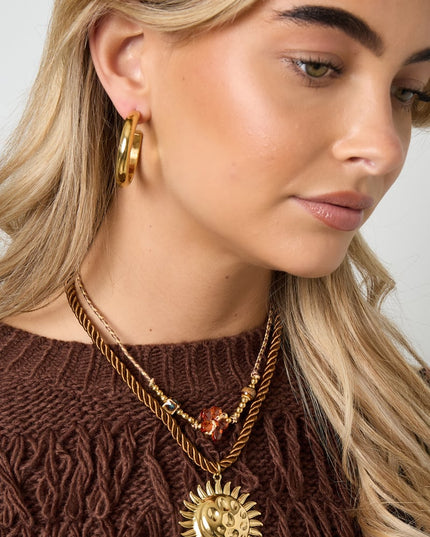 Polyester Beaded Necklaces Flower Casual Daily Simple Series Women's jewelry