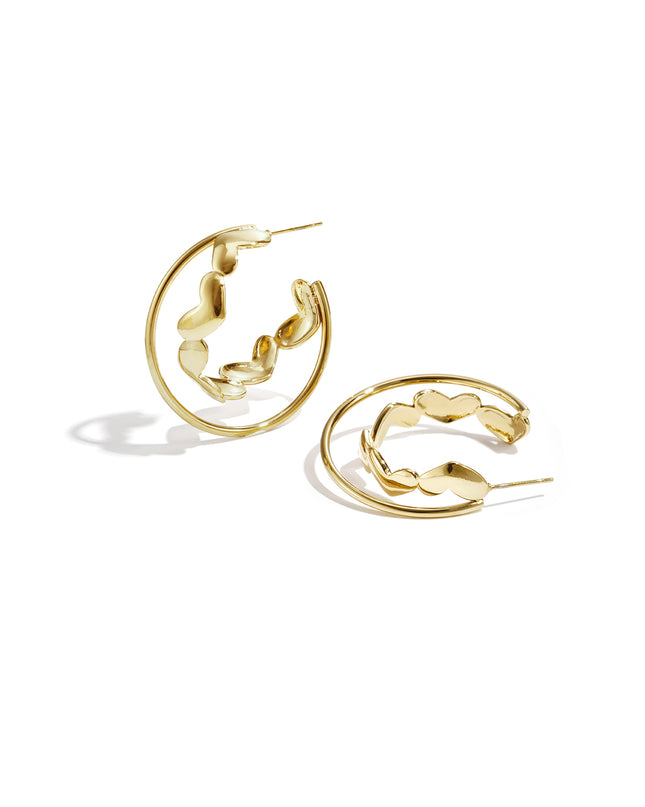 Dubbele creolen met draai