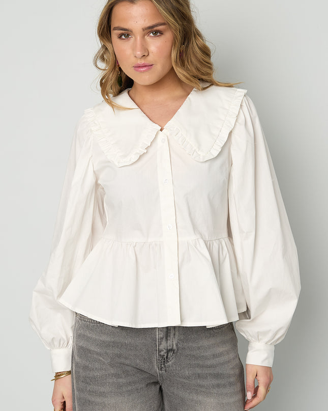 Katoenen blouses en overhemden Effen casual lente/zomerkleding