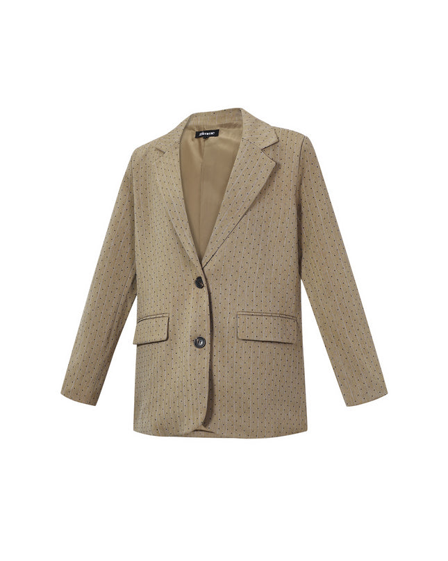 Rhinestone Striped Blazer