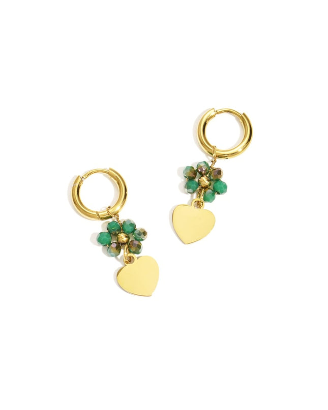 Stainless Steel Drop Earrings Flower Casual Daily Simple Series Women's jewelry