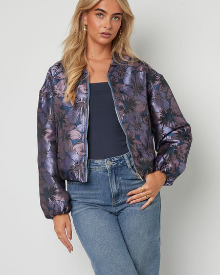 Jacquard Jacket Flower