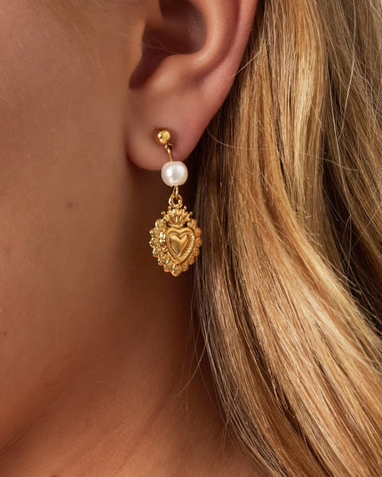 Koninklijke harten oorbellen