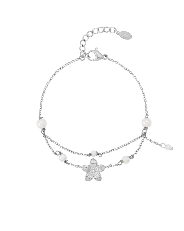 Dubbele moeite bloem armband