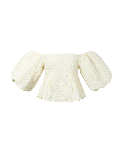 pof mouw top met textuur