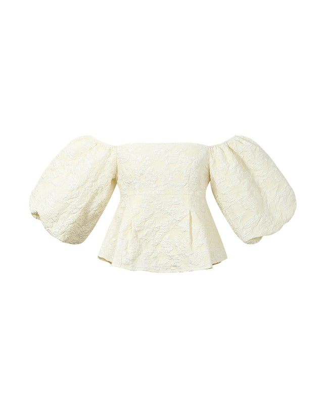 pof mouw top met textuur