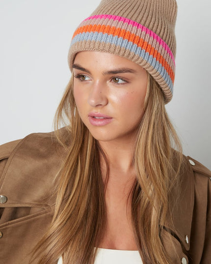 Meerkleurige gestreepte hoed