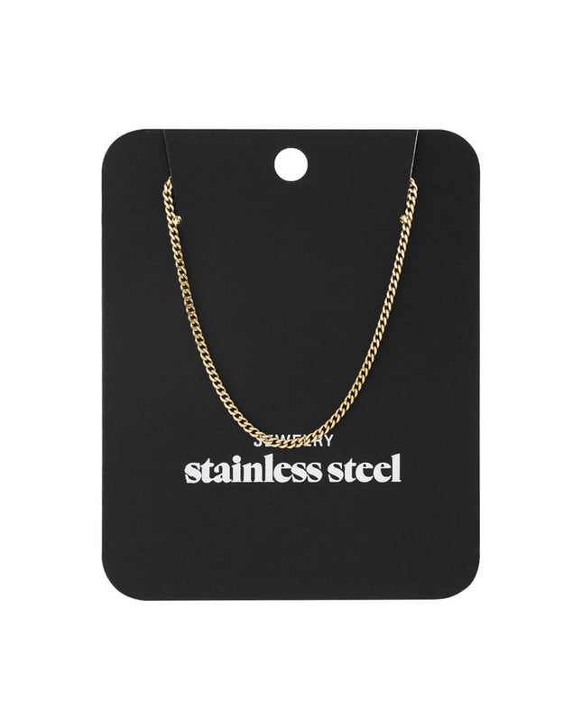 Ketting Tiny Plain Chains Goud kleur Stainless Steel