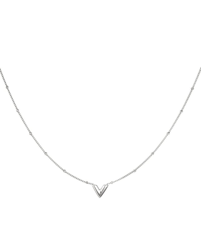 Roestvrijstalen V-halsketting Goud kleur Stainless Steel