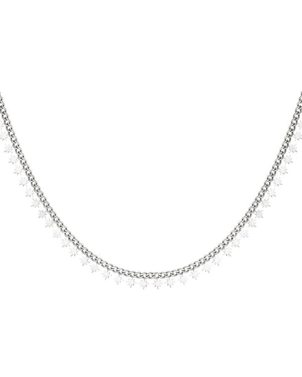 Edelstalen ketting fonkelende sterren Goud kleur Stainless Steel