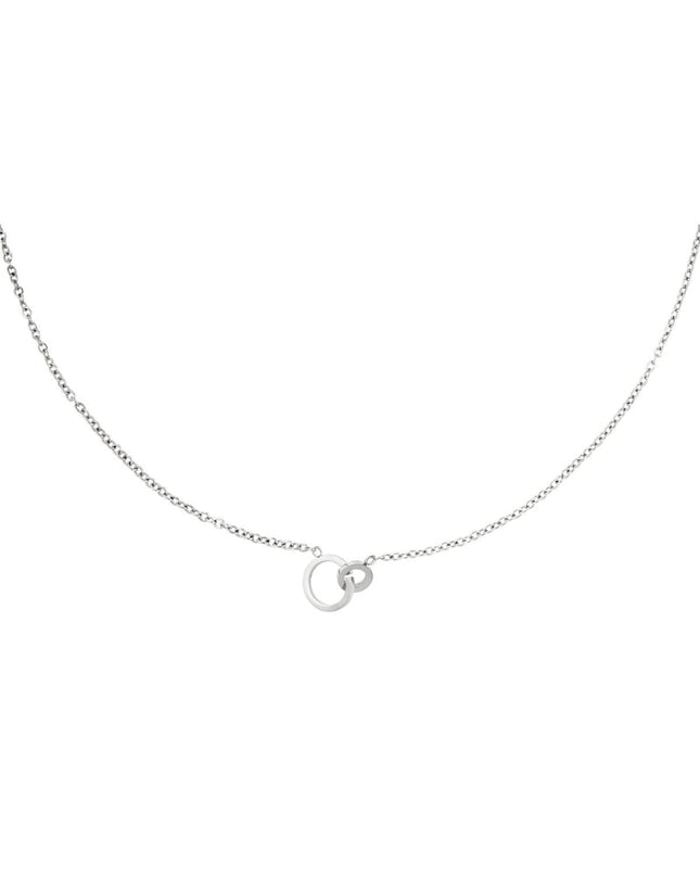 Kettingen verbonden cirkels Goud kleur Stainless Steel