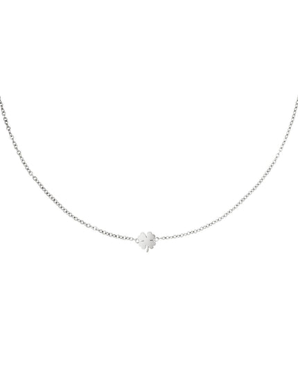 RVS ketting klavertje Goud kleur Stainless Steel