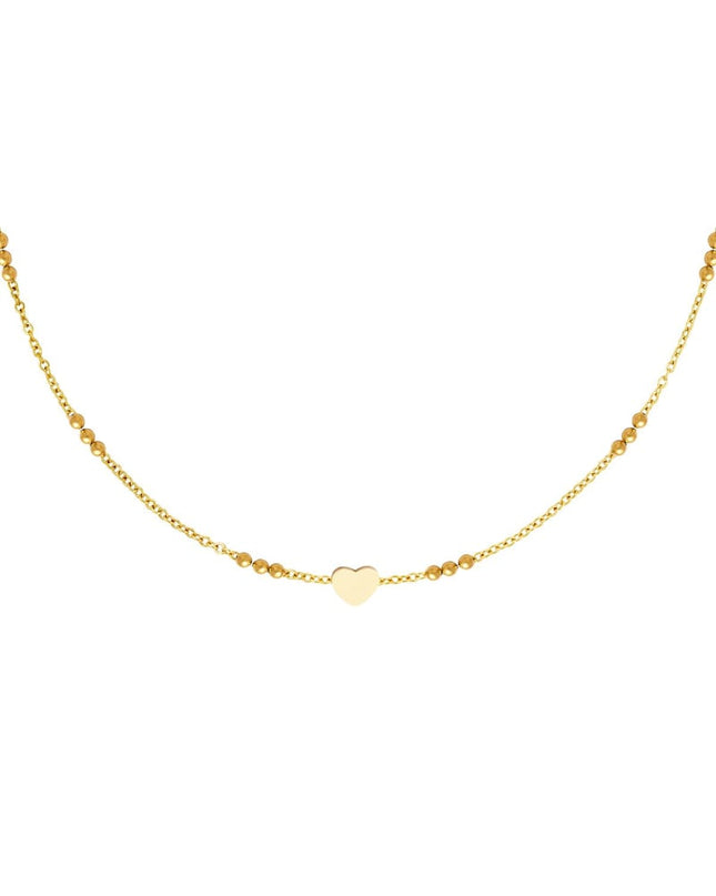 RVS ketting hart Goud kleur Stainless Steel