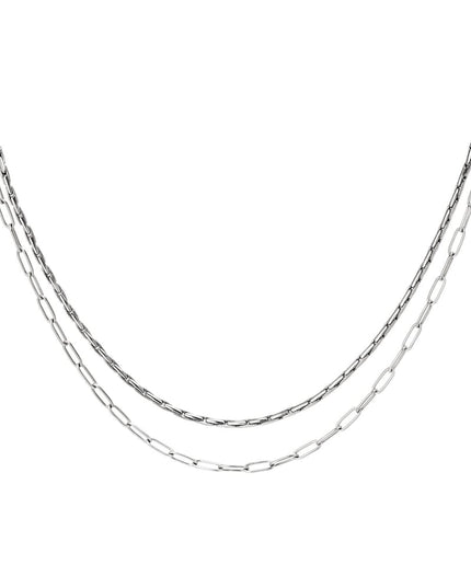 Dubbele roestvrijstalen ketting Goud kleur Stainless Steel